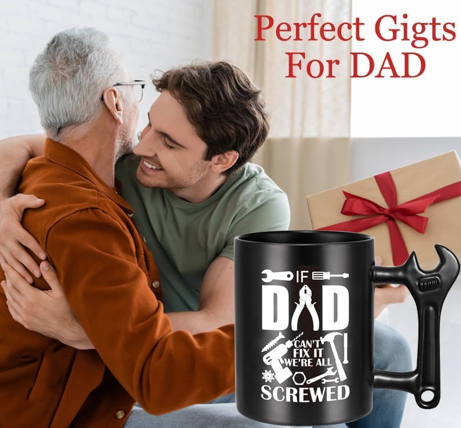 Taza divertida para papá con asa de llave inglesa miniatura 2