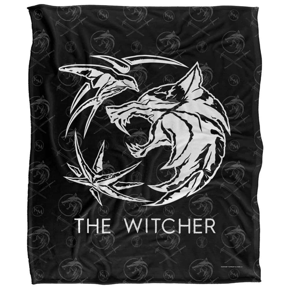 The Witcher Logo Silky Touch Super Soft Throw Blanket 152 X 127 Cm, White