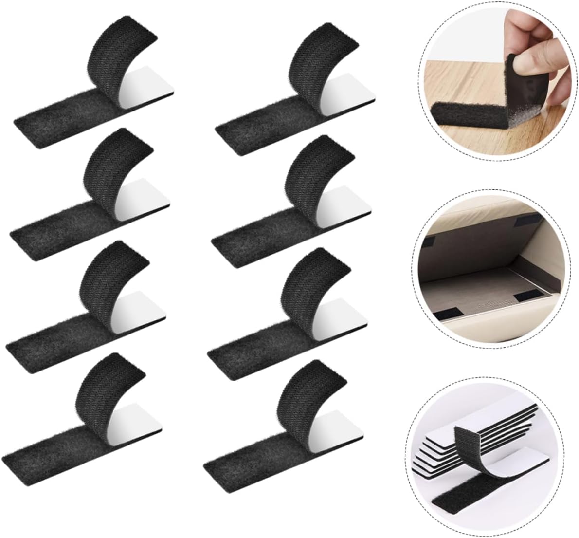5sets 8pcs Strong Double Sided Tape Pads for Bed Sheets Carpet Stickers Non Slip Fasteners for Home Office School Kitchen and Workshop Use 8pcs*5