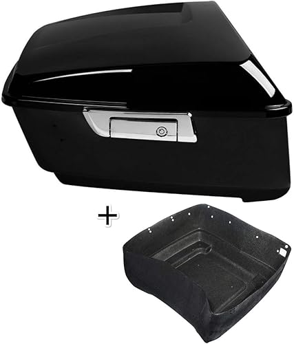 Miniatura 8 de TCT-MOTORPARTS Paquete de cajuela King Tour Pack negro mate con cierres para Harley Touring Road King, Road Glide, Street Glide, Electra Glide