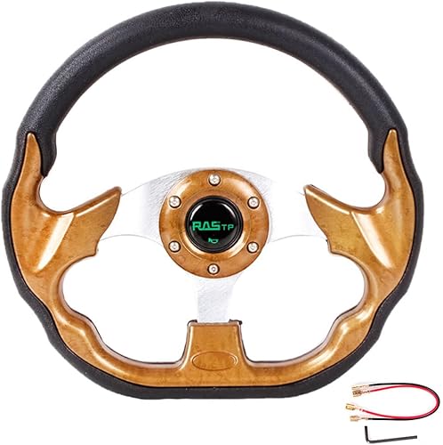 Vista 74 de RASTP Volante de carrito de golf de 12.6 pulgadas/12.598 in para Club Car DS y Club Car Precedent EZGO Yamaha Carritos de golf, rojo Estilo B- Rojo