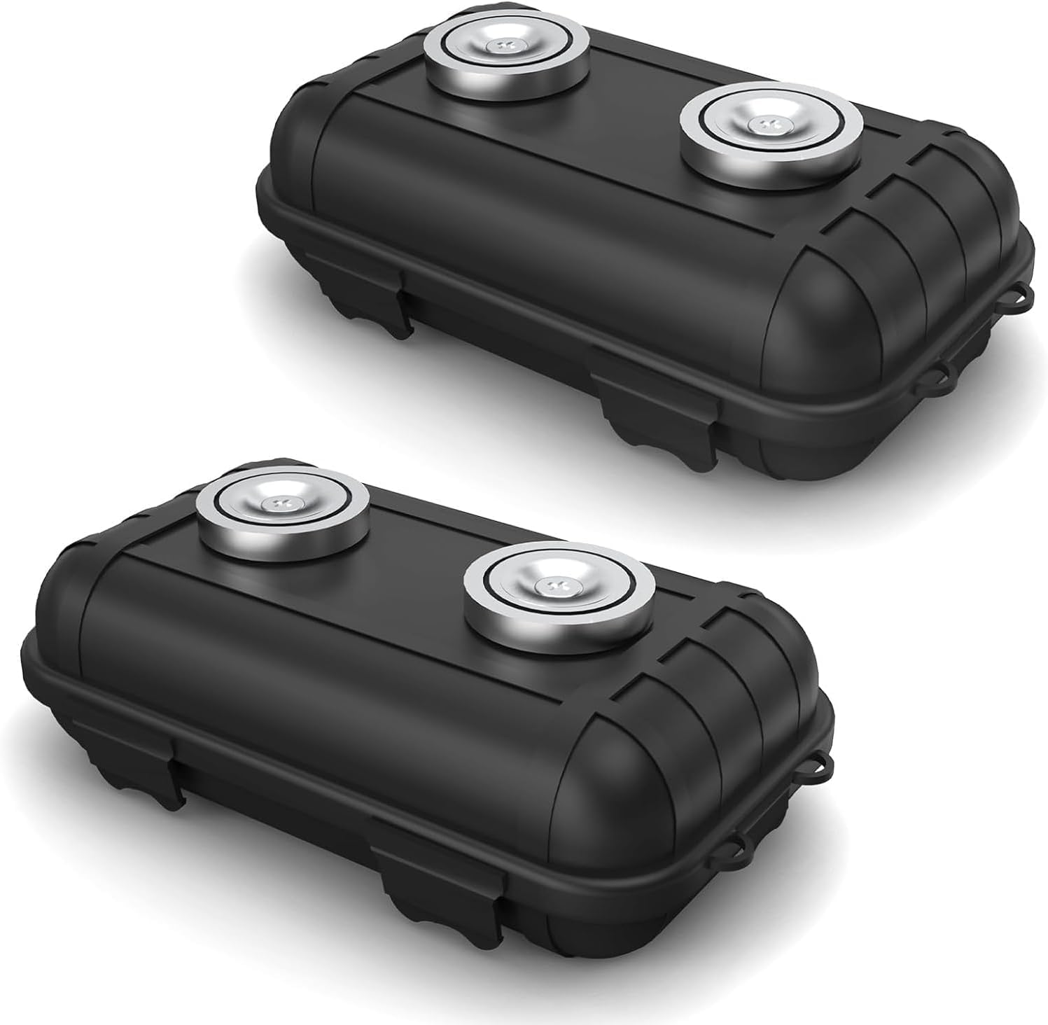 Magnetic Key Box, Magnetic Key Holder Under Car, Hide a Key Magnetic Car Waterproof Key Holder Hider Key Case for Outside Travel, Hide a Key Box for Cars, SUV, Truck - Black, (Black, 2 Magnets 2Pack)