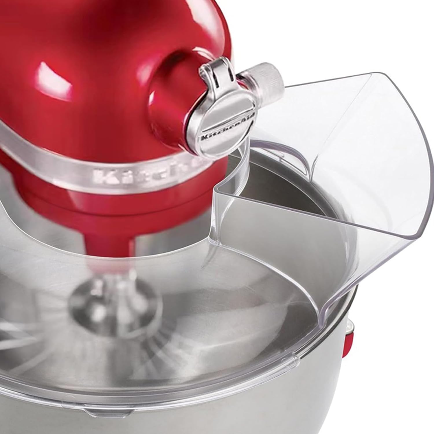 KitchenAid 4.5-5QT Pouring Cover for Mixing Bowl Dump Hoods (Stainless Steel, Glass, Ceramic) - Splash Guard for KitchenAid Tilt-Head Stand Mixers and Dishwasher Safety, 9.8, white foam