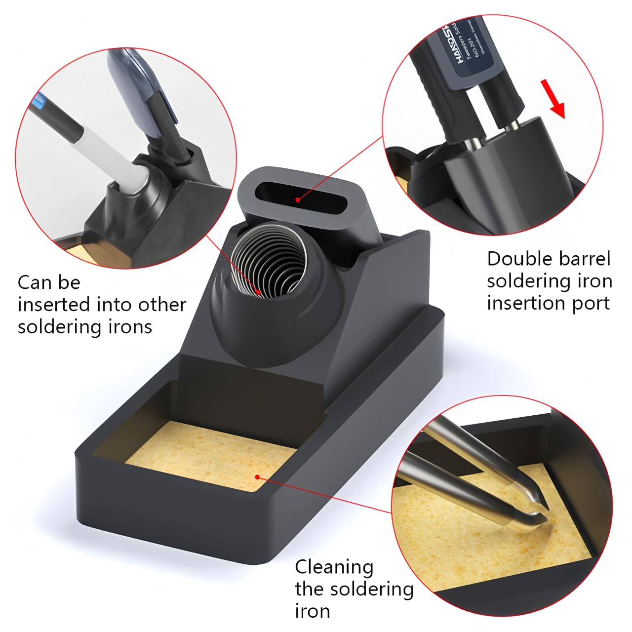 T12 Soldering Station Tweezers Handle for STM 32 Soldering Station Temp Adjust Portable Home Electronics Repair Tool(Tweezers B)