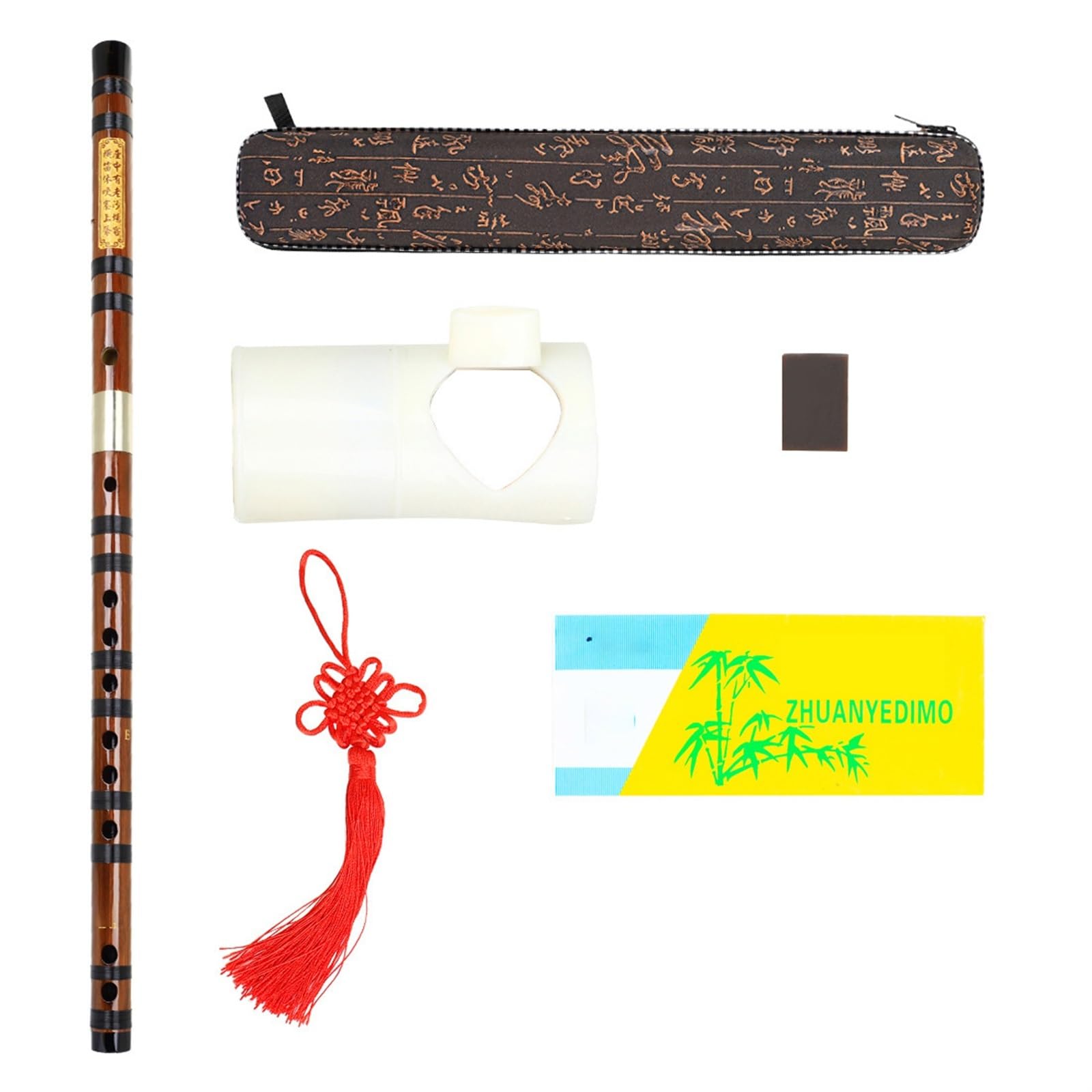 Flûte De Bambou Boîte En Tissu Pour Flûte En Bambou Ton C/D/E/F/G Flûte En Bambou Amer Dongxiao Pour Débutants Jouant De La Flûte(D Key)