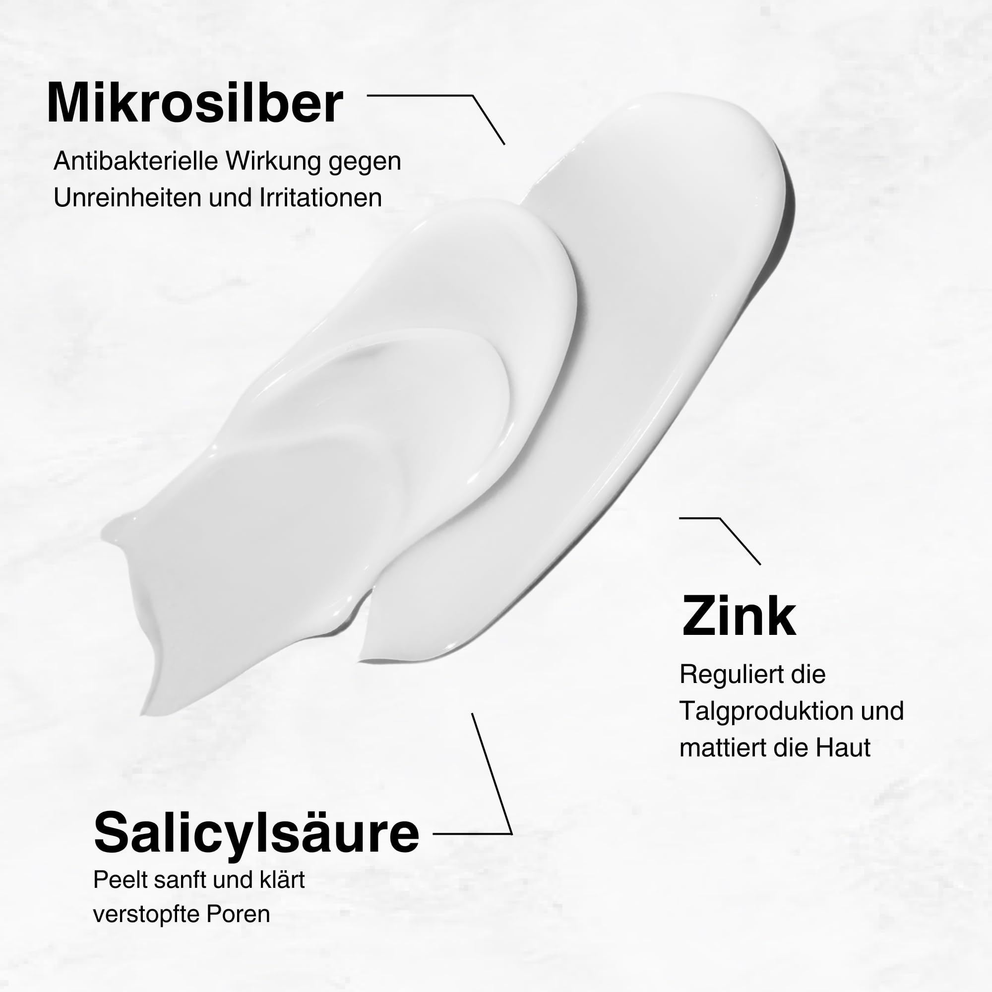 ZinkPure Cream | Gesichtscreme mit Zinkoxid & MicroSilverBG™ | 50ml | Pflege bei unreiner Haut, Rötungen & Pickeln | klärende Gesichtspflege mit Ceramiden & Hyaluron | Made in Germany