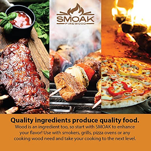 Smoak Firewood’s Cooking Wood Mini Splits - Usda Certified Kiln Dried Pizza Oven Wood, Grilling Wood, Smoking Wood, Bbqing Wood (8Inch Pieces, 25-30Lbs 1728 Cubic In – Cherry) #TOP4