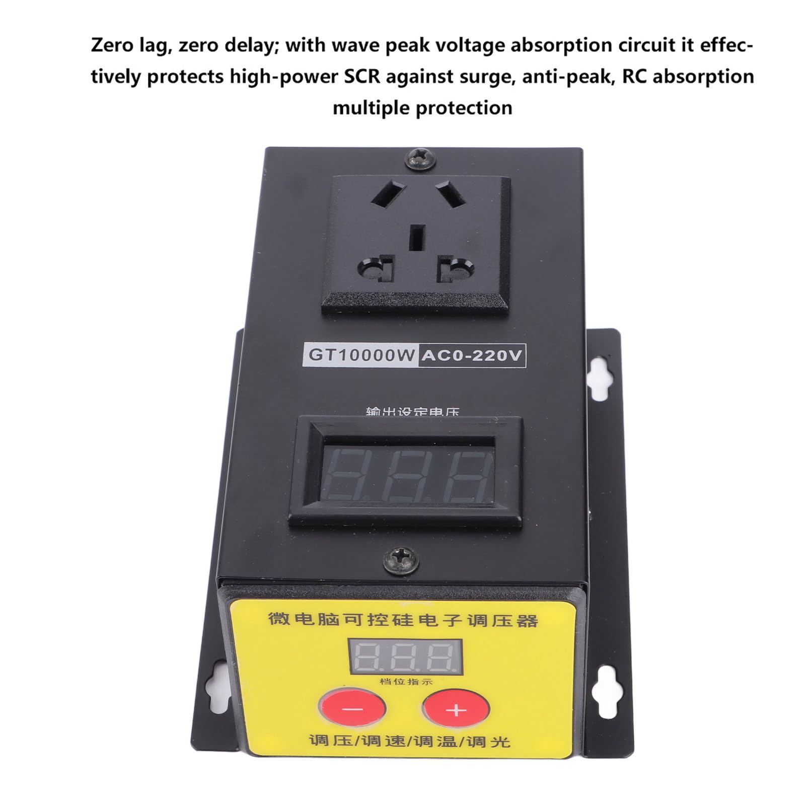 Regulador de Voltaje Electrónico AC 220V 10000W Regulador de Voltaje Electrónico de Tiristor Ajustable de Alta Precisión