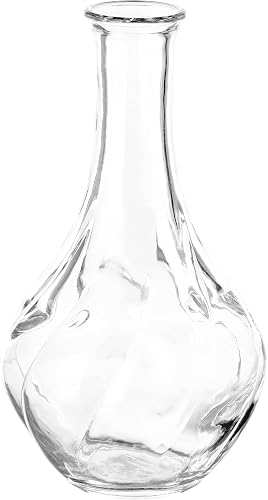 VILJESTARK Vase, clear glass, 17 cm