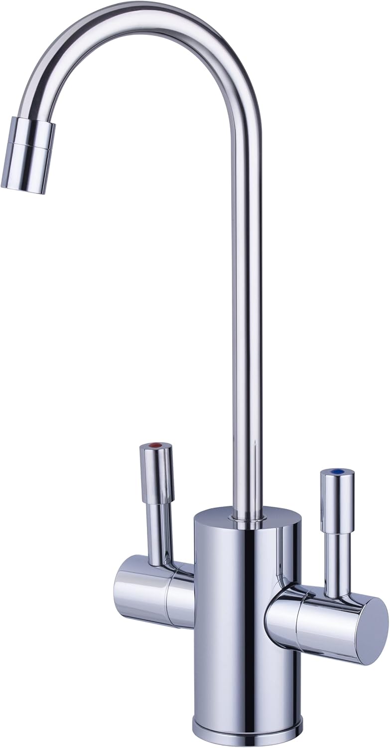 Ready Hot RH-F560-CH Faucet Only for Ready Hot Instant Hot Water Tank, Insulated, Safety Lock on Handle, Dual Lever Hot & Cold Water, Polished Chrome Finish