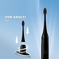 Vista 2 de Compatible con cabezales de repuesto para cepillo de dientes eléctrico para adultos Burst con tapas de cubierta antipolvo, ajuste perfecto con Negro