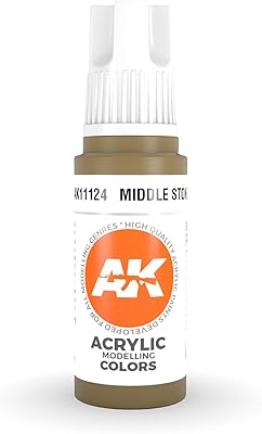 AK-Interactive 3rd Gen Acrylic Middle Stone 17ml 11124 - Model Building Paints and Tools # AK1124