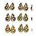 Basuri Creation® Laddu Gopal Beautiful Deity Earings/Deity Tops for All Idols/Mix Colours/Set of 6 (Size 6no) 2213
