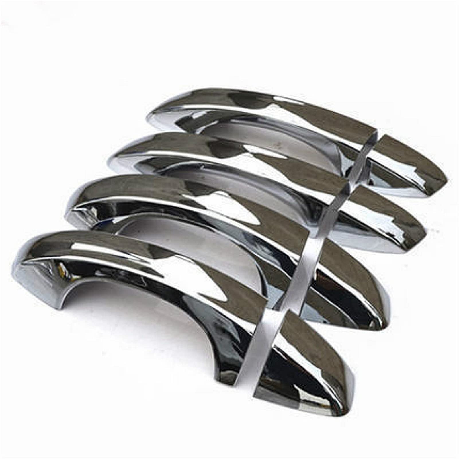 Qwqthgs 1 Car Exterior Door Handle Cap For Seat Leon Mk3 2013-2019 Carbon Fiber Chrome Car Side Door Handle Cover Trim Sticker Accessories(1)