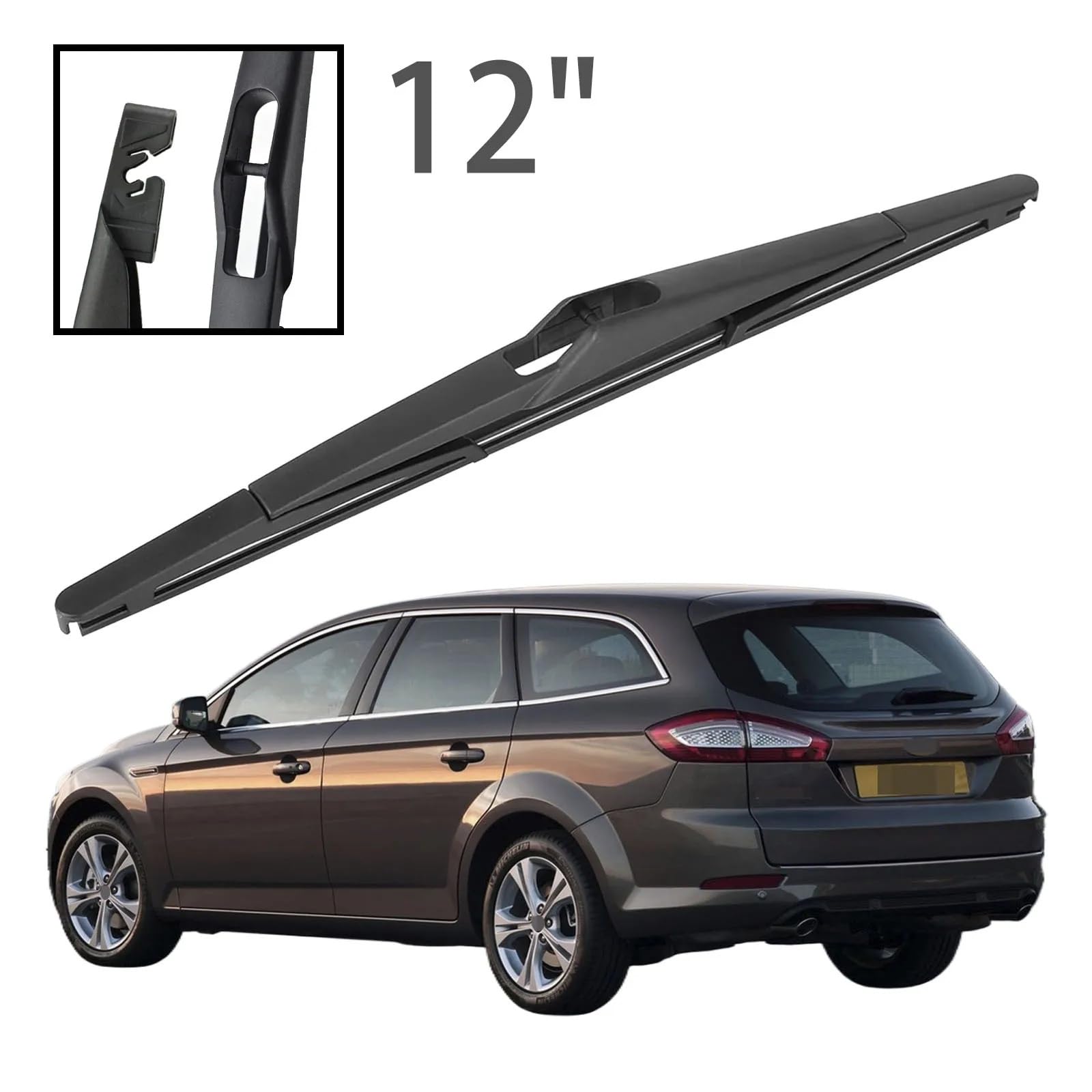 Escobilla limpiaparabrisas trasera de 12" compatible con Ford Mondeo 4 IV Estate (2007-2013). Accesorios for coche