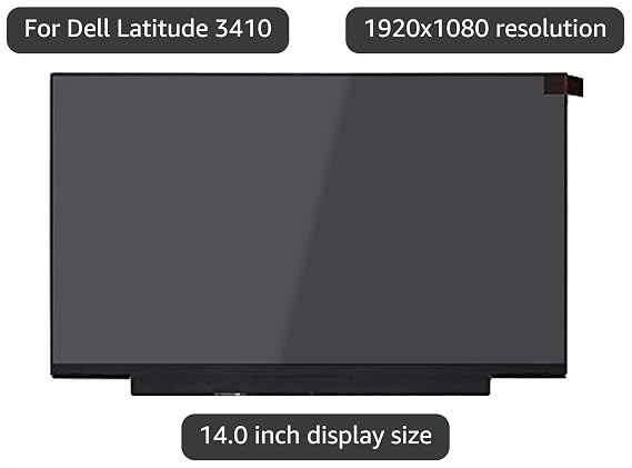 Replacement for Dell Latitude 14 3410 P129G P129G001 P129G002 (Non-Touch Version) 14.0 inches 1920x1080 FullHD LCD LED Display Screen Panel