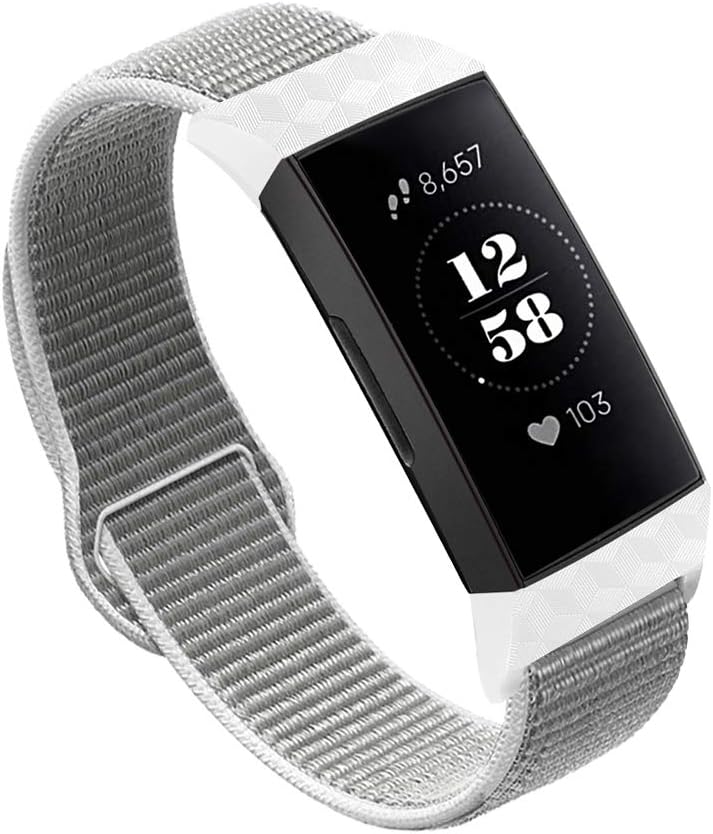 Nylon Bands Compatible with Charge 3 & 3 SE Women Man Soft Nylon Band Breathable Quick Release Sport Replacement Accessories Wristband, 5.3''- 8.7''