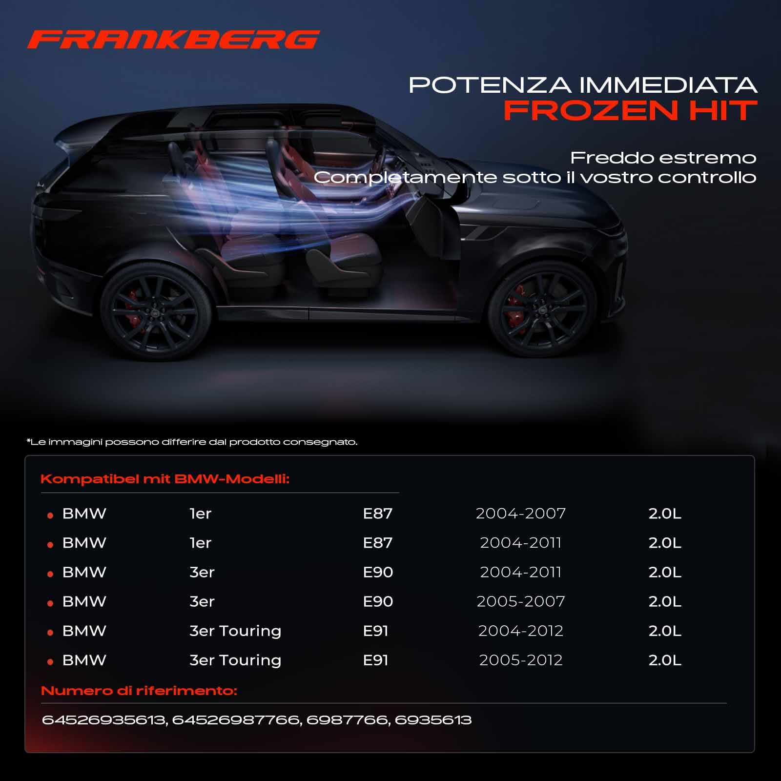 Frankberg Compressore per aria condizionata con frizione, diesel,
