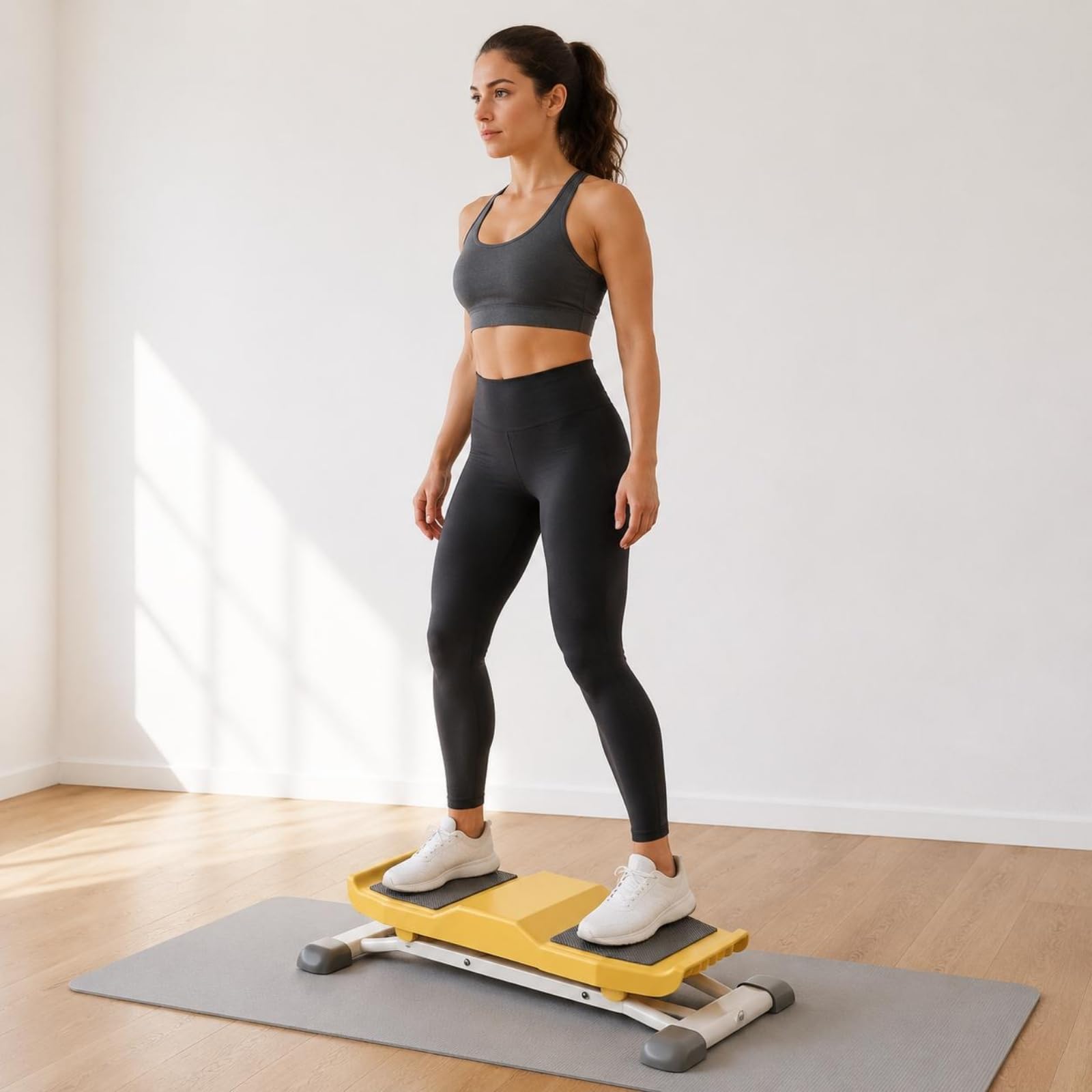 Stepper da Macchina Step Pedana Palestra in Casa Attività Cardio Digitale Materiale Resistente Acciaio Design Compatto per Spazi Ridotti Adatta per