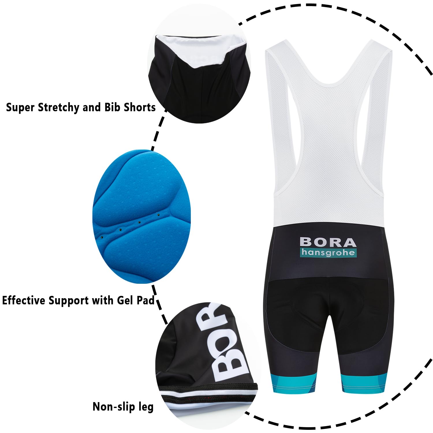 Rennrad Trikot Herren Kurzarm Radtrikot Set Fahrradbekleidung herren Fahrrad Anzug Radsport-bekleidung Radhose mit 3D-Gel-gepolsterten Shorts Radtrikots