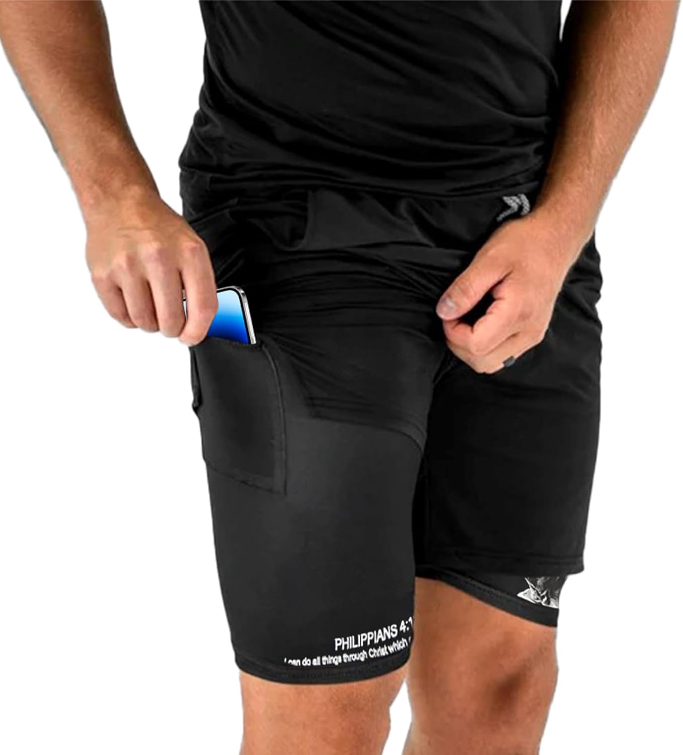 OEBLD Mens Athletic Shorts 2-in-1 Gym Workout Running 7'' Shorts with Towel Loop - Image 2