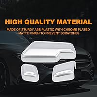 Vista 2 de Compatible con Mercedes Benz, Accesorios de Cubierta de Botón de Ajuste de Asiento de Puerta, Calcomanías de Botones de Ajuste de Asiento para Clase