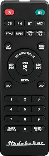 Miniatura 6 de Studebaker Workstaton Sistema de música HiFi con Bluetooth, radio FM, CD y estación de carga inalámbrica Qi (blanco)