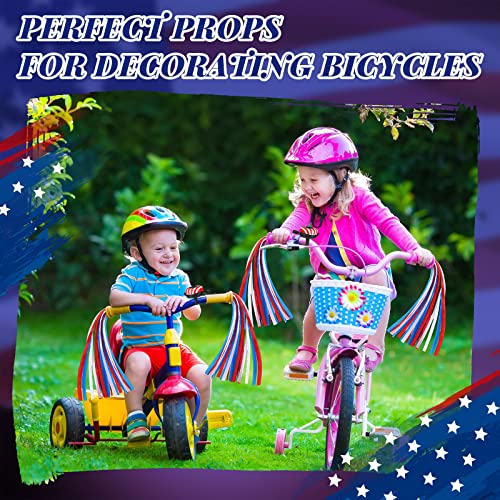 Liliful 9 Pcs 4Th Of July Bike Decoration Set Patriotic Bicycle Ribbon Streamers Usa Flag Bicycle Bell Patriotic Independence Day Decor Parade Bike Scooter Grips Tassel Decoration For Kids Boys Girls #TOP5