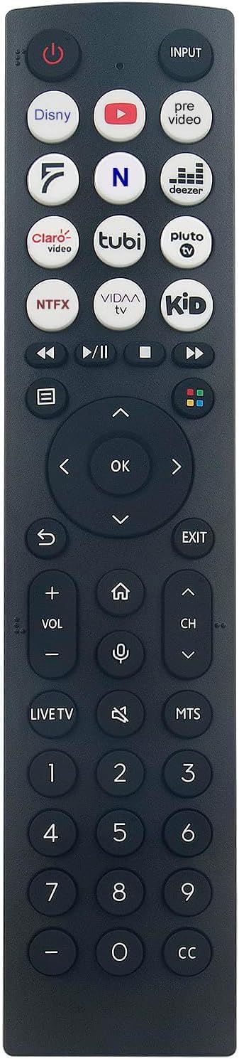 ERF2D36H Voice Replacement Remote Control Fit for Hisense TV 65A6GV 65A6KV