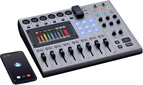 Zoom PodTrak P8 Podcast Recorder + Balanced Interconnect Bundle