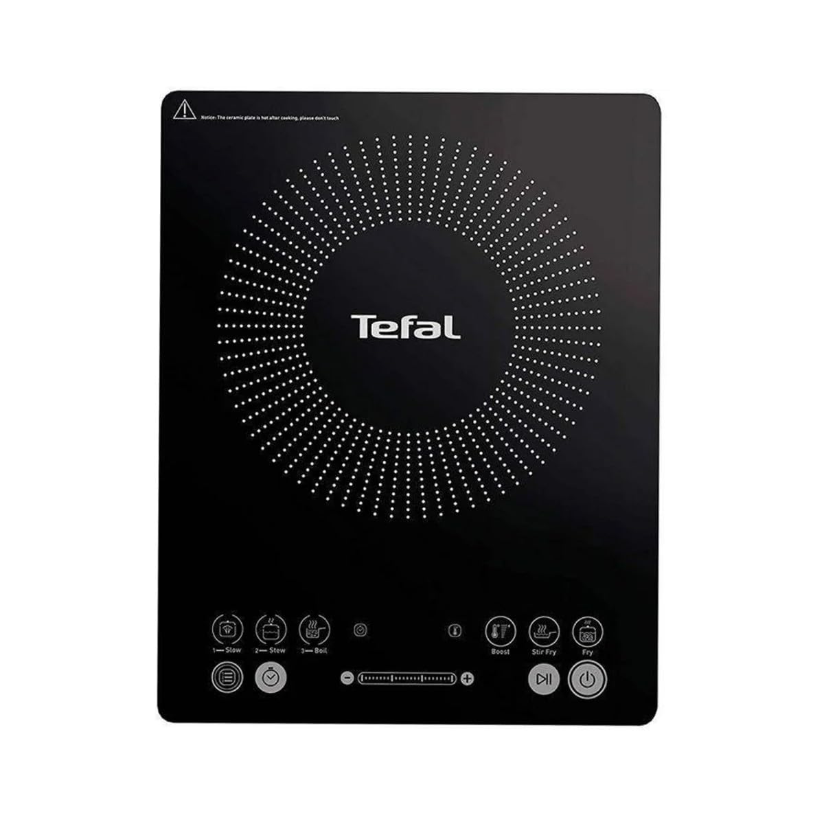 Tefal Induktionskochfeld, Everyday Slim, 45 mm dick, 2100 W, tragbar, kompakt, 6 Programme, 1 manueller Modus, Touchscreen, einfache Reinigung, IH210801
