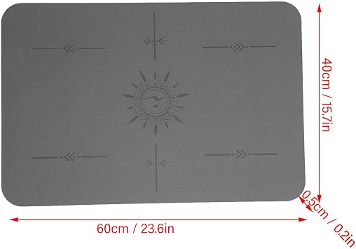 LiebeWH Sewing Machine Muffling Mat PU Sewing Machine Mat Reduce Vibrations Movement and Slipping, Prevents Scratches and Damage (Grey)