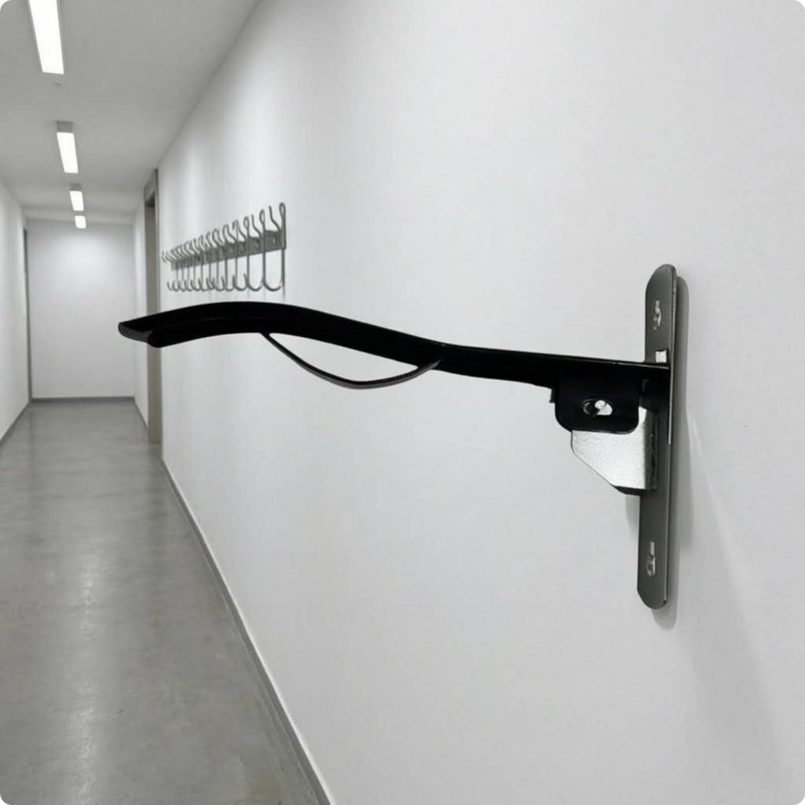 Portamonturas Mural Metal Resistente Soporte Mural Curvo Fácil Instalación Gancho Bridas para Cuadra