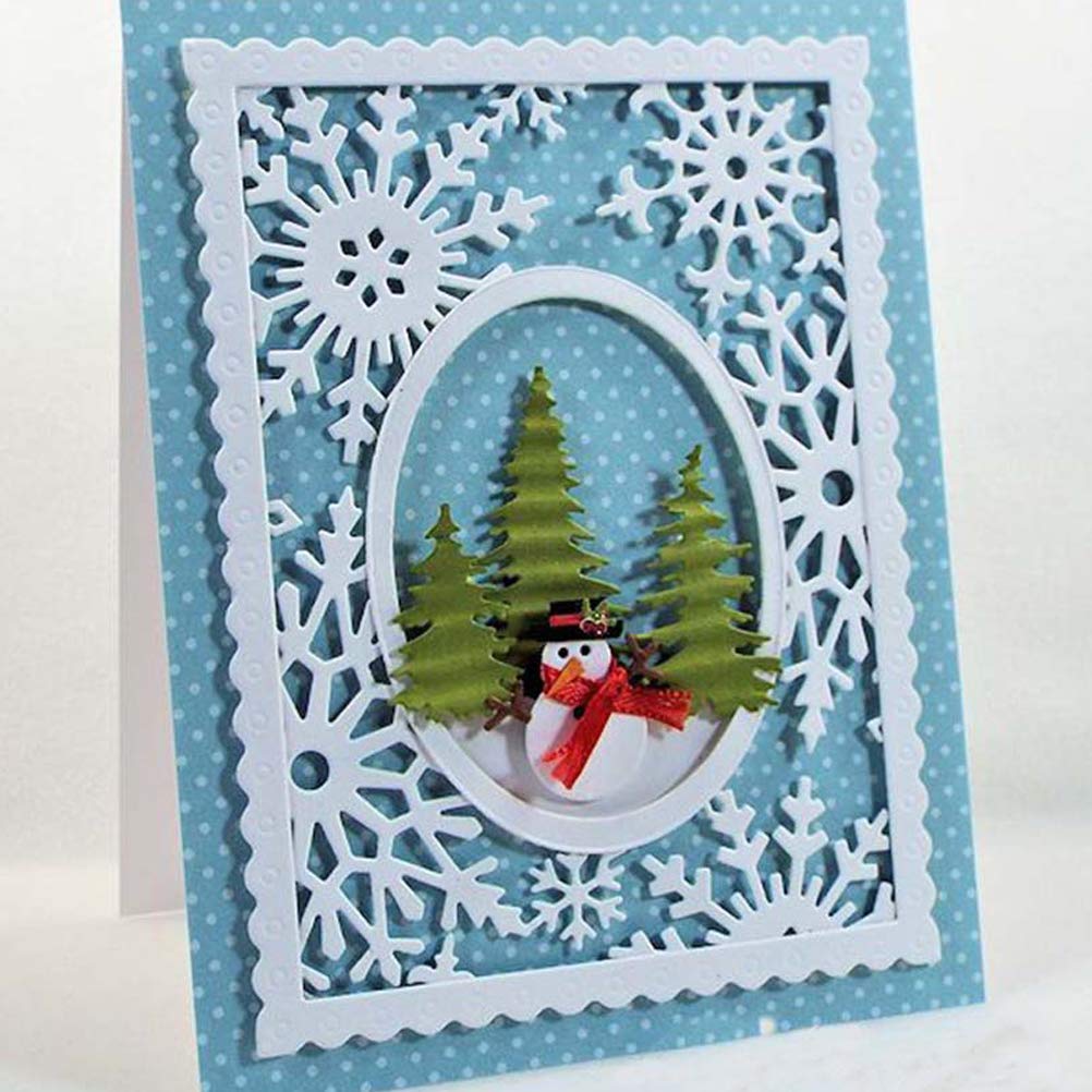 Fustella Per Scrapbooking In Acciaio Al Carbonio - Stencil Per Biglietti E Decorazioni Fai Da Te, 14,2x8,6 Cm - 2