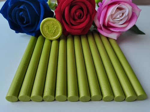 Miniatura 2 de Seal - 12 varillas de cera para sellar cera, ideales para tarjetas, sobres, envoltura de regalos, invitaciones de boda (verde matcha)