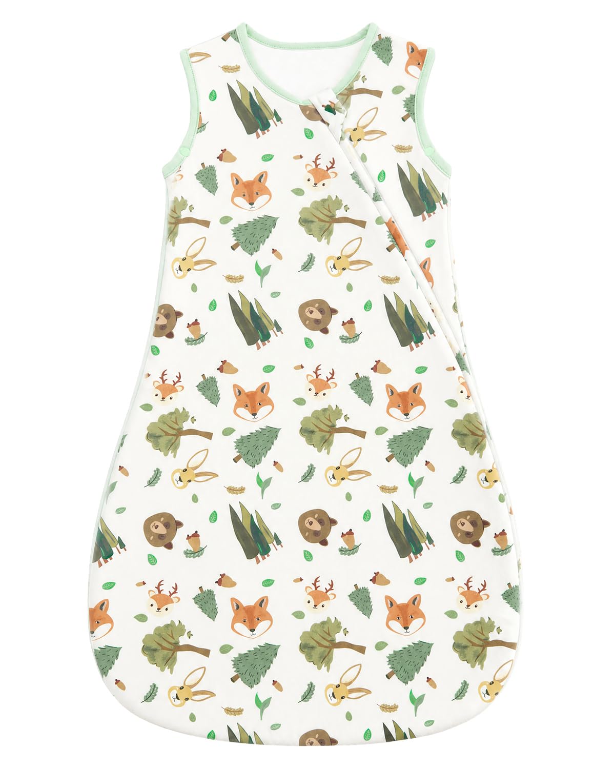 WYTbaby baby summer clothes zipper 1.0Tog 6-12 Months Forest