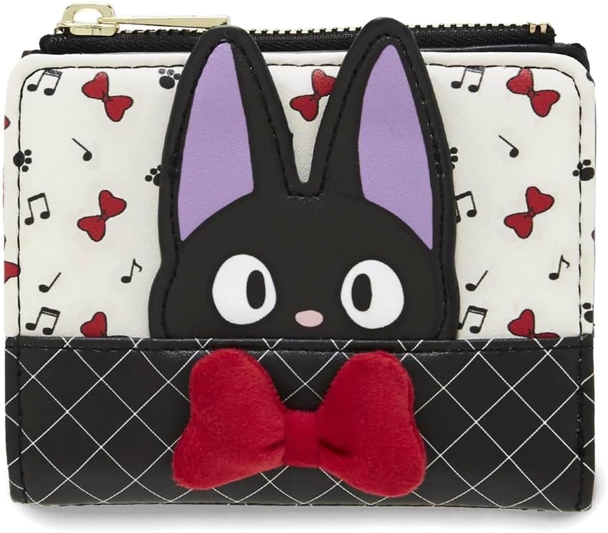 Hot Topic Studio Ghibli Kiki's Delivery Service Jiji Sakura Mini Flap Wallet LAVENDER NONE