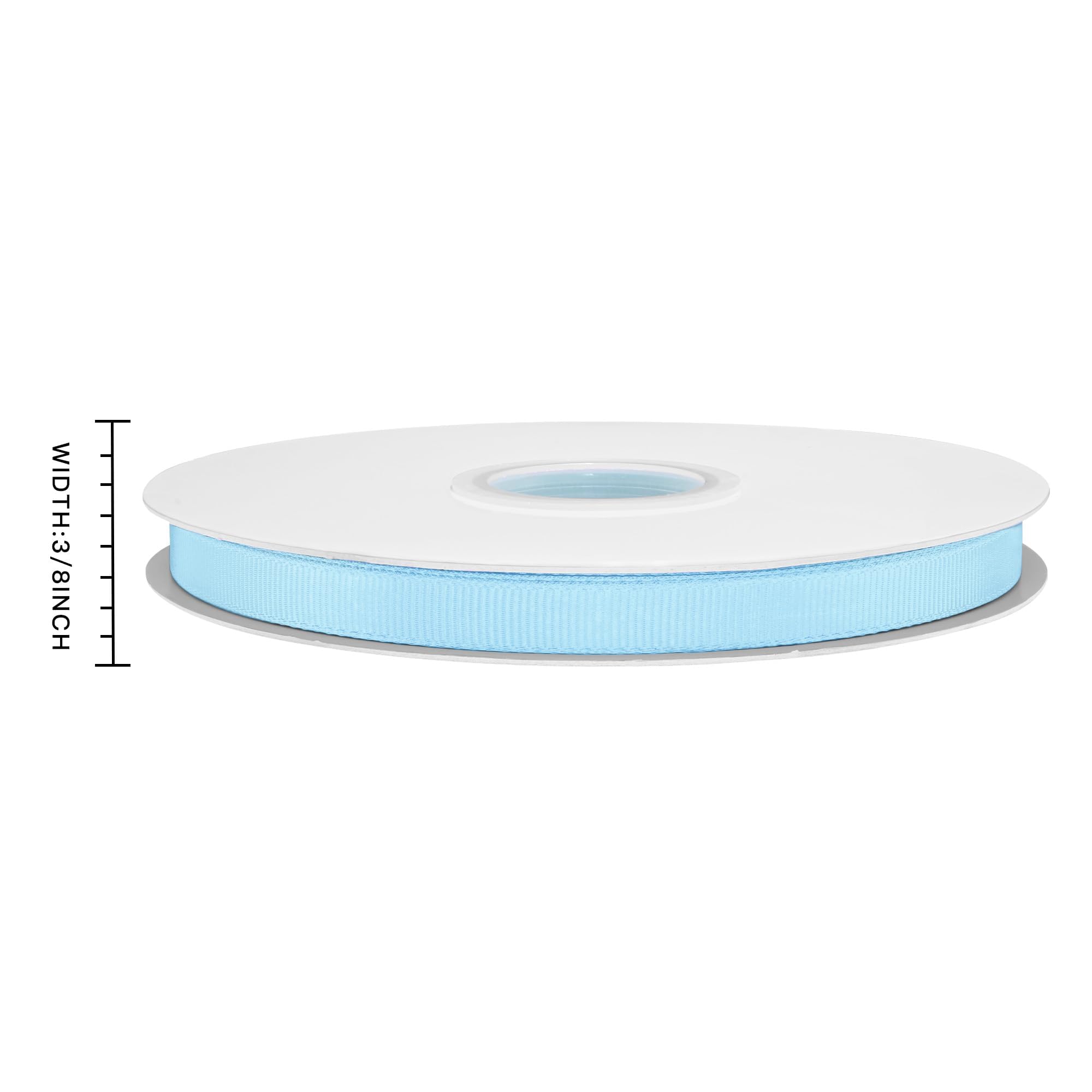 Snapklik.com : 3/8 Inch 50 Yards Light Blue Grosgrain Ribbon For Gift ...