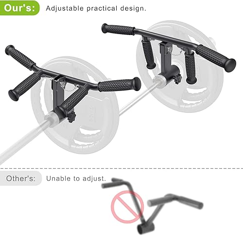 Miniatura 8 de SELEWARE Accesorio de Mango Landmine Barra en V y Barra en T para Barra de Pesas de 2", Mango Landmine Sólido de Múltiples Agarres Accesorio de Remo