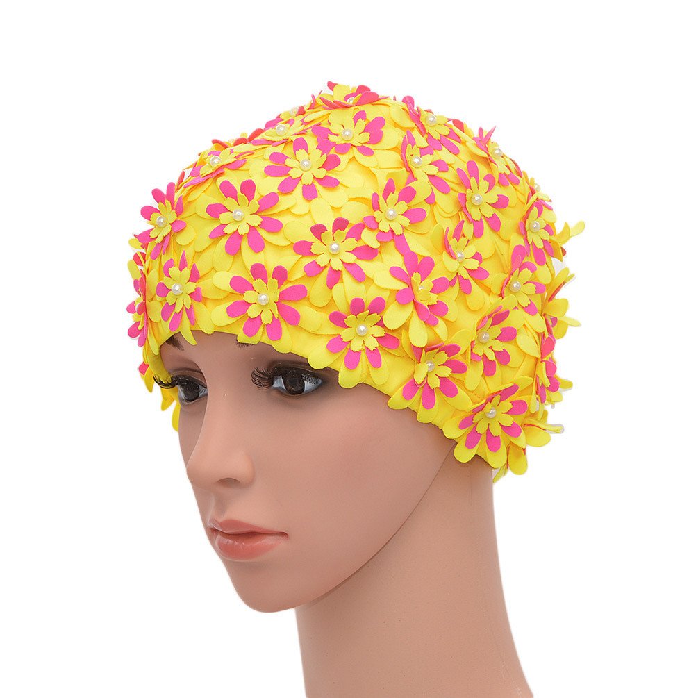 Medifier Gorro de natación para Mujer, diseño de Flores