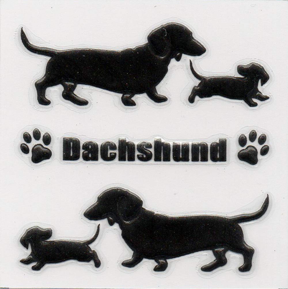 Amazon.co.jp: 犬 蒔絵シール ステッカー【LOVE DOG ダックス
