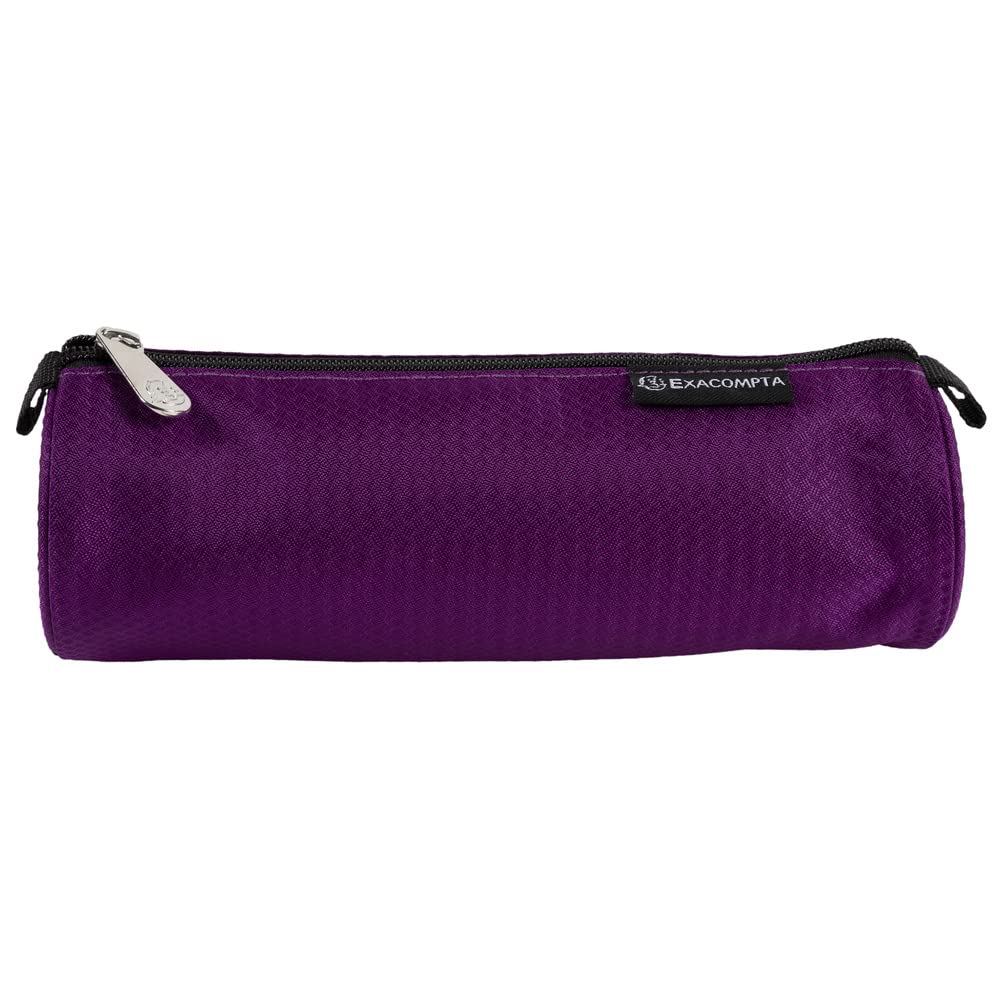 Exacompta - Réf. 52830E - 1 Trousse Compacte Plumier - En Polyester Recyclé Certifié - Conçue Pour Retrouver Facilement Les Indispensables - Couleurs Aléatoires, Orange Ou Turquoise