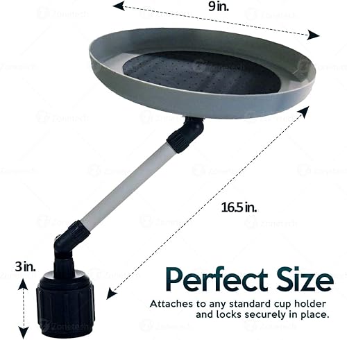 Miniatura 4 de Zone Tech - Bandeja giratoria de auto y bandeja de almacenamiento - Bandeja giratoria de 360 grados y bandeja de almacenamiento de calidad superior