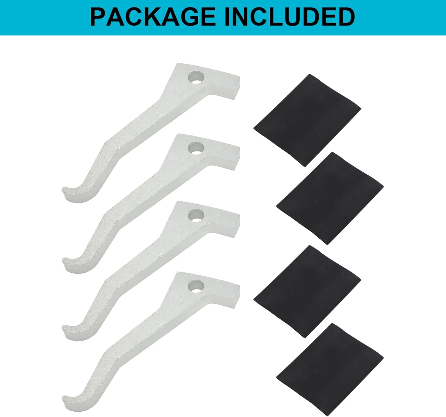 motoparty Bow Press Fingers Set 7/16” to 1/2” Laser-Cut Steel Fingers with Heat Shrink Tubing for Linear Bow Press Installation Drilling