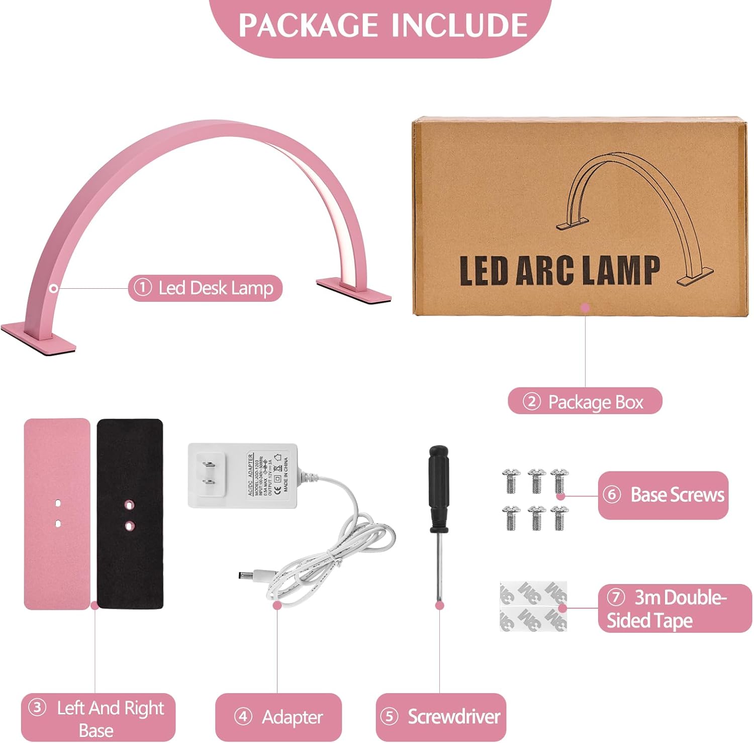 NOELNEXUS ハーフムーン ネイルデスクランプ 22インチ ハーフムーンライト ネイルデスク用 まつげエクステ用ラッシュライト