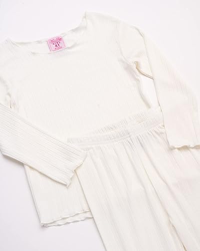 Miniatura 2 de Mon Petit Baby Girls' Pajama Set - 8 Piece Rib Knit Sleepwear Shirt and Jogger Pants (12M-7)