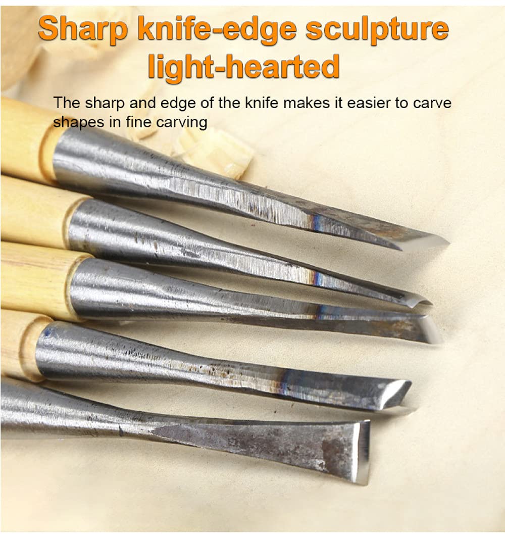 31 piezas de cuchillo de tallado profesional sello de madera DIY cuchillo de cincel de mano herramientas de artesanía conjunto de herramientas de escultura de cincel de tallado, como se muestra
