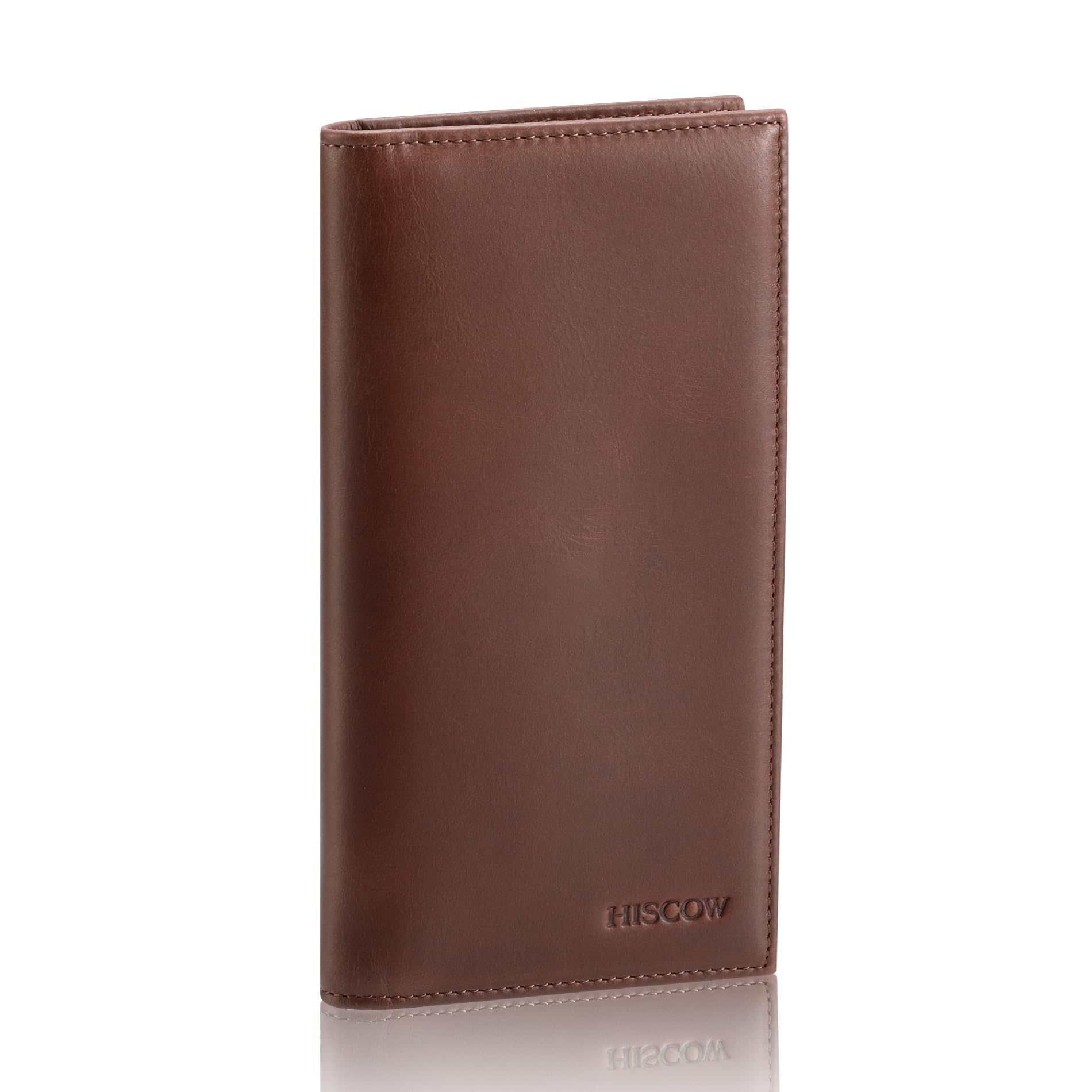 Funda de chequera de piel de becerro italiana suave artesanal de alta calidad 8
