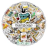 100Pcs Baritone Stickers for Water Bottle and Laptop - Baritone Party Supplies & Decorations, Waterproof Vinyl...