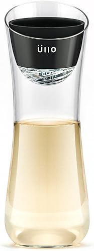 Ullo - Purificador de vino con jarra soplada a mano y 6 filtros de sulfito, elimina sulfitos e histaminas